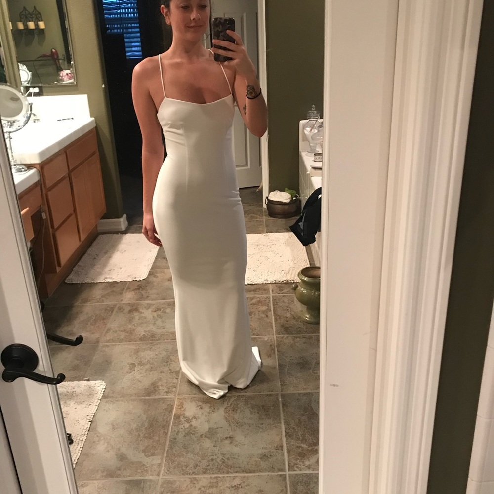 Katie May - Jean lace up dress - White Gown - Size 4